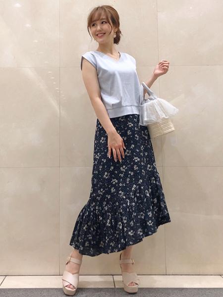 31 Sons De Modeのインド花柄プリントアシメスカートを使ったコーディネート Rakuten Fashion 楽天ファッション 旧楽天ブランドアベニュー