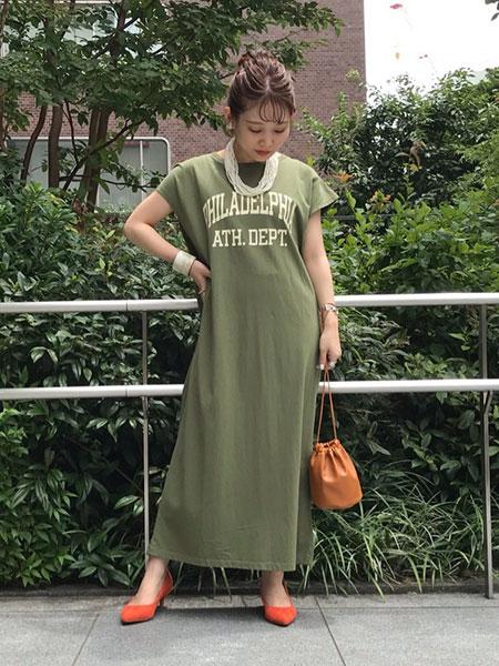 Slobe Ienaの Champion チャンピオン Slobe別注jersey ロゴプリントワンピース を使ったコーディネート Rakuten Fashion 楽天ファッション 旧楽天ブランドアベニュー