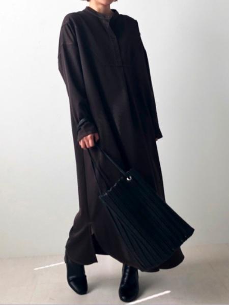 Bou Jeloudの配色ステッチロングシャツワンピースを使ったコーディネート Rakuten Fashion 楽天ファッション 旧楽天ブランドアベニュー