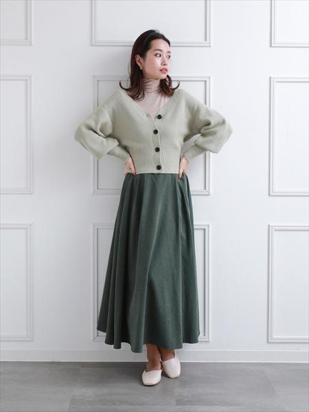 Clearのショート丈ゆるニットカーディガンを使ったコーディネート Rakuten Fashion 楽天ファッション 旧楽天ブランドアベニュー