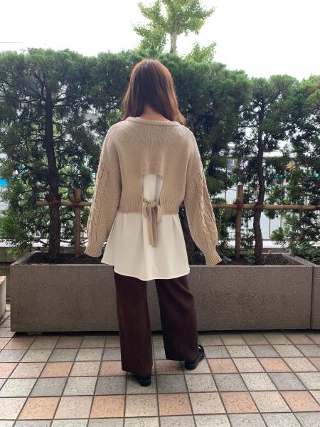 Ingniの3gバックリボンニット Bl Setを使ったコーディネート Rakuten Fashion 楽天ファッション 旧楽天ブランドアベニュー