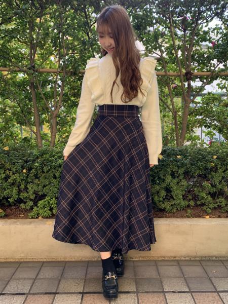Ingniの7gケーブルフリルニットを使ったコーディネート Rakuten Fashion 楽天ファッション 旧楽天ブランドアベニュー