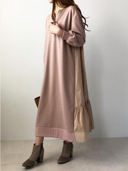 Bou Jeloudのバックシャンティアード裏毛長袖ワンピースを使ったコーディネート Rakuten Fashion 楽天ファッション 旧楽天ブランドアベニュー