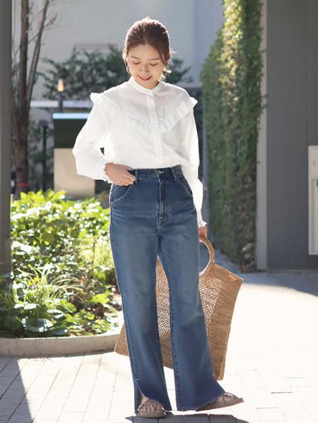 Journal Standardのコットンローンショルダーフリルブラウス を使ったコーディネート Rakuten Fashion 楽天ファッション 旧楽天ブランドアベニュー