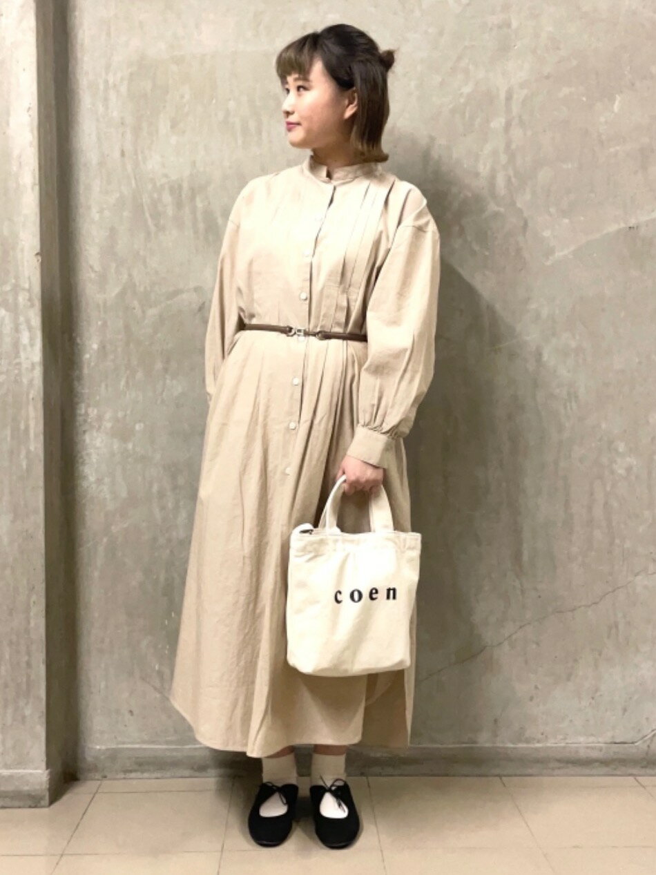 Coenのusaコットンマキシ丈タックシャツワンピースを使ったコーディネート Rakuten Fashion 楽天ファッション 旧楽天ブランドアベニュー