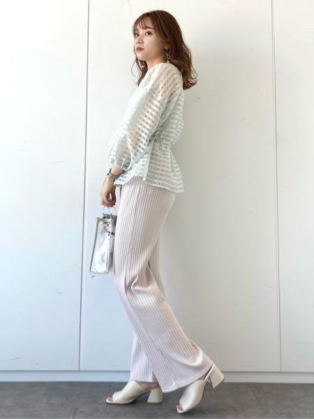 Earth Music Ecologyのシアーギンガムプルオーバーブラウスを使ったコーディネート Rakuten Fashion 楽天ファッション 旧楽天ブランドアベニュー