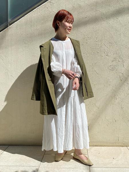 B C Stockの前開き裾ギャザーワンピース を使ったコーディネート Rakuten Fashion 楽天ファッション 旧楽天ブランドアベニュー