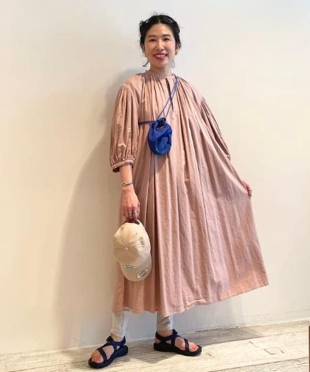 Beams Womenのbeams Boy リネン ビスコース ギャザー 7分袖 ワンピースを使ったコーディネート Rakuten Fashion 楽天ファッション 旧楽天ブランドアベニュー