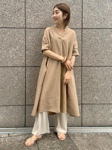 Gapの W リネンブレンド Vネック ショートスリーブワンピースを使ったコーディネート Rakuten Fashion 楽天ファッション 旧楽天ブランドアベニュー