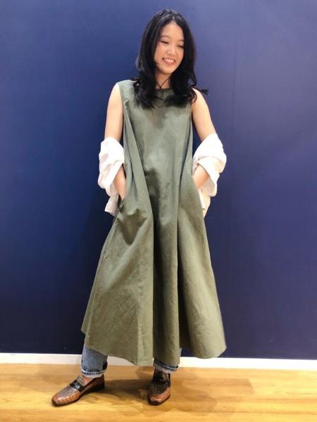 Gapの W リネンブレンド クルーネック スリーブレスワンピースを使ったコーディネート Rakuten Fashion 楽天ファッション 旧楽天ブランドアベニュー