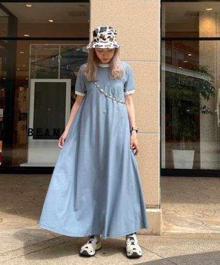 Beams Womenのbeams Boy カット ツイル マキシ ワンピースを使ったコーディネート Rakuten Fashion 楽天ファッション 旧楽天ブランドアベニュー