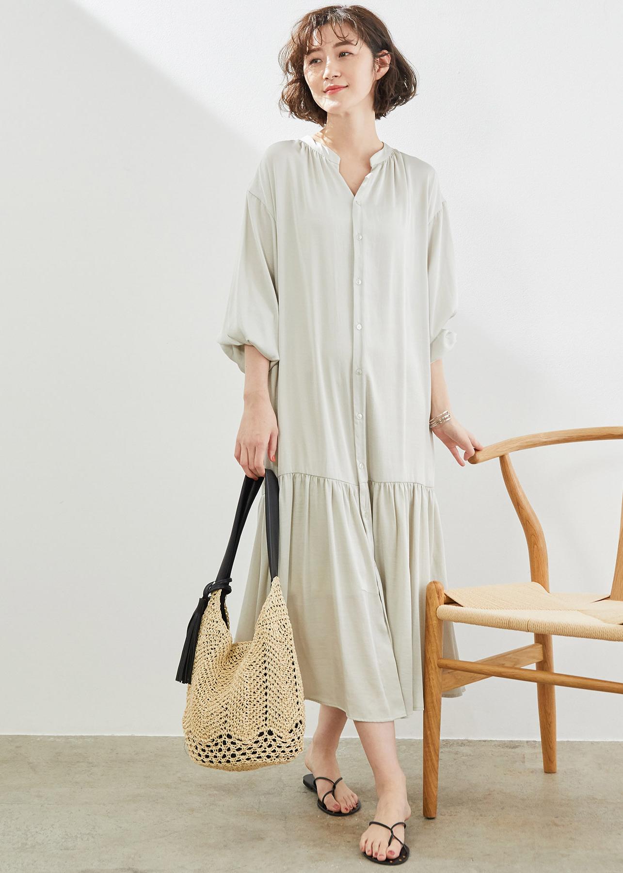 Rope Picnicのローウエスト切替サテンシャツワンピースを使ったコーディネート Rakuten Fashion 楽天ファッション 旧楽天ブランドアベニュー Rope Picnicのローウエスト切替サテンシャツワンピースを使ったコーディネート Rakuten Fashion 楽天ファッション 旧楽天ブランドアベニュー