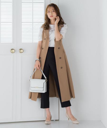 Queens Courtの2wayベルト付きジレワンピース 洗濯機で洗える を使ったコーディネート Rakuten Fashion 楽天ファッション 旧楽天ブランドアベニュー