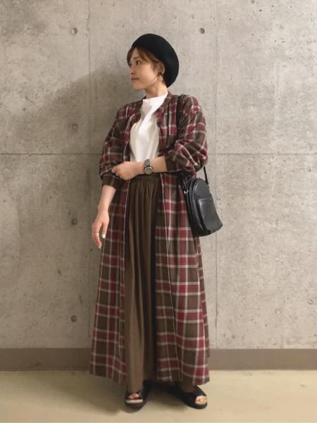 Studio Clipの Kazumiさんコラボ 裾揺れアウターワンピースを使ったコーディネート Rakuten Fashion 楽天ファッション 旧楽天ブランドアベニュー
