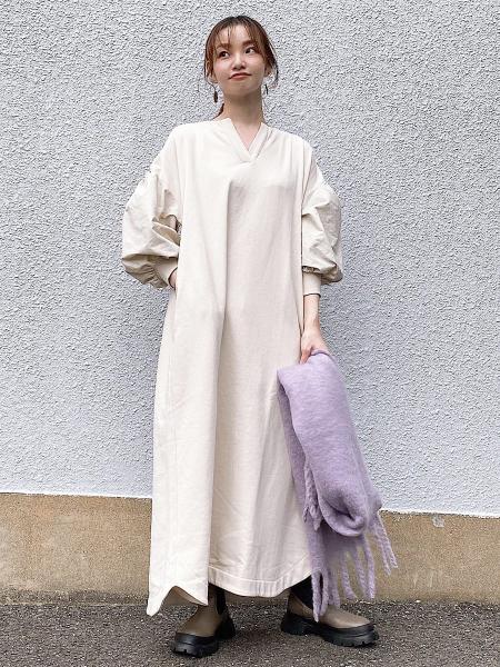 Bou Jeloudの 高身長向けトールサイズあり ボリューム袖ワンピースを使ったコーディネート Rakuten Fashion 楽天ファッション 旧楽天ブランドアベニュー