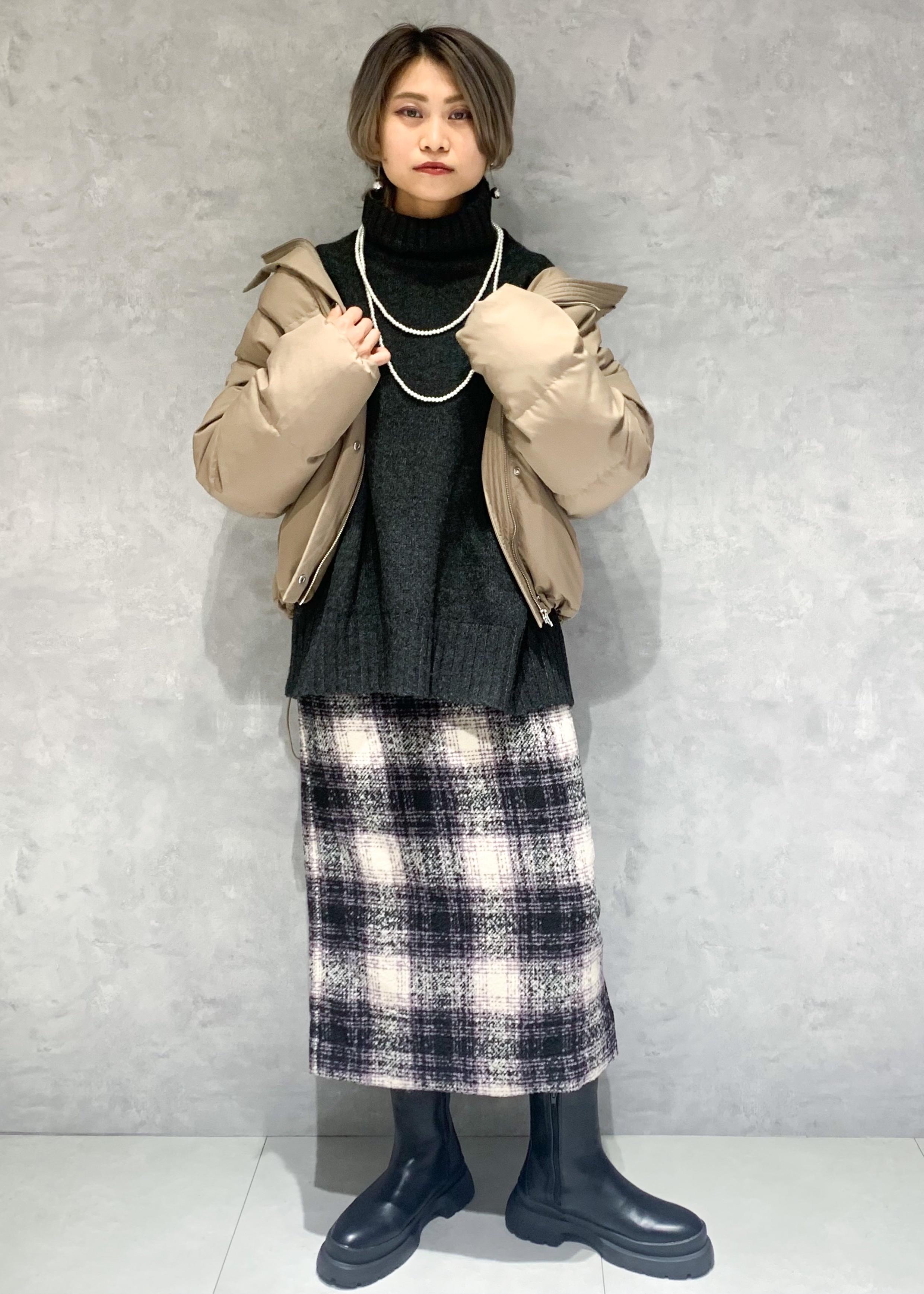 VISの【選べる着丈】美人丈ブークレチェックスカートを使ったコーディネート | Rakuten  Fashion(楽天ファッション／旧楽天ブランドアベニュー)1255419