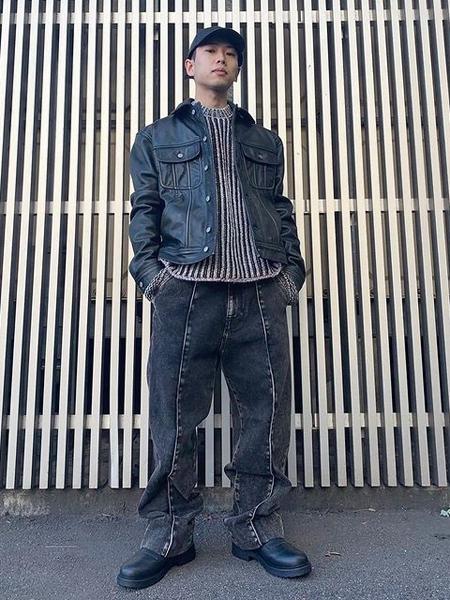Dieselのメンズ レザージャケットを使ったコーディネート Rakuten Fashion 楽天ファッション 旧楽天ブランドアベニュー
