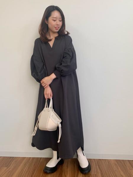Bou Jeloudの 高身長向けトールサイズあり ボリューム袖ワンピースを使ったコーディネート Rakuten Fashion 楽天ファッション 旧楽天ブランドアベニュー