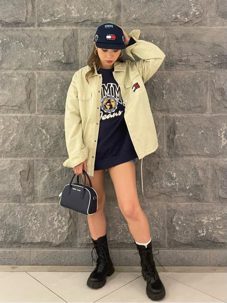 Tommy Hilfigerの U Tommy Hilfiger トミーヒルフィガー スプリングドビーコーチジャケットを使ったコーディネート Rakuten Fashion 楽天ファッション 旧楽天ブランドアベニュー