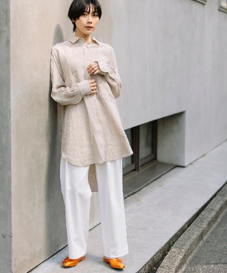 Munichの60s フレンチリネンビッグシャツを使ったコーディネート Rakuten Fashion 楽天ファッション 旧楽天ブランドアベニュー