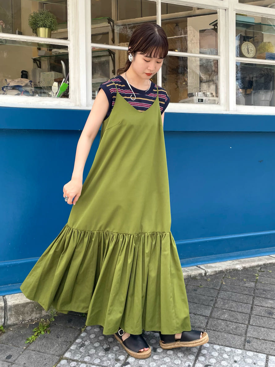 2022年春夏 clane VOLUME GATHER CAMISOLE DRESS | www.ccfl.ie