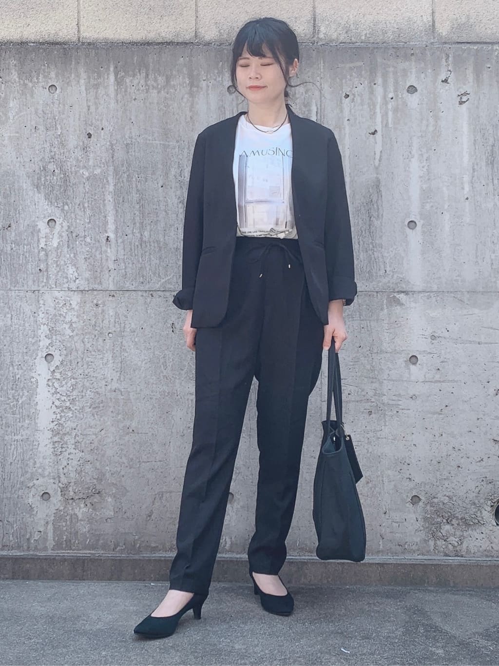 Shoo La Rueのツイルノーカラージャケット セットアップ可 を使ったコーディネート Rakuten Fashion 楽天ファッション 旧楽天ブランドアベニュー