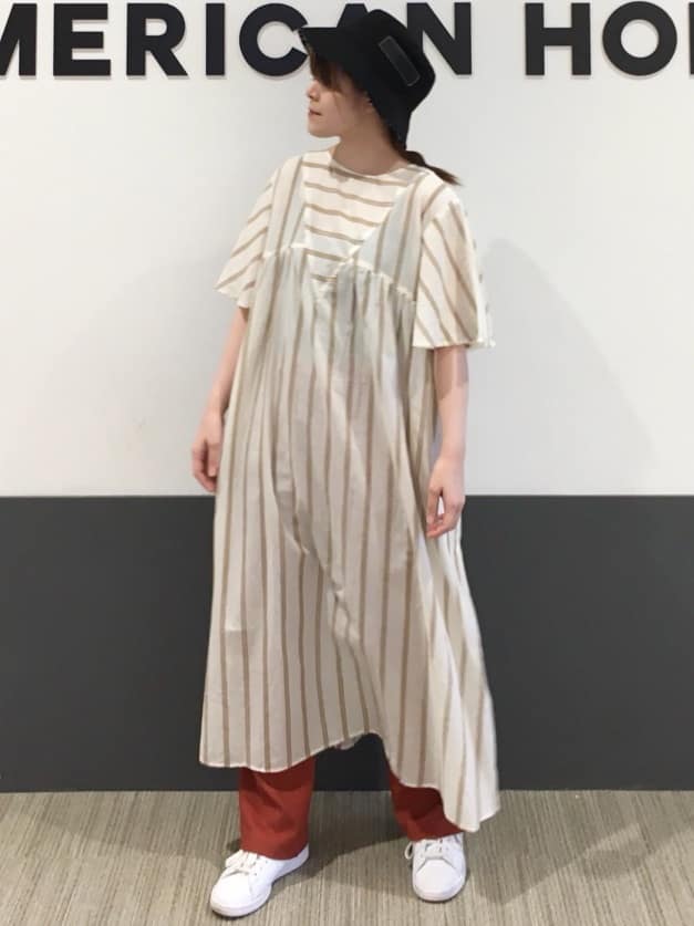 American Holicのストライプ袖フレアワンピースを使ったコーディネート Rakuten Fashion 楽天ファッション 旧楽天ブランドアベニュー