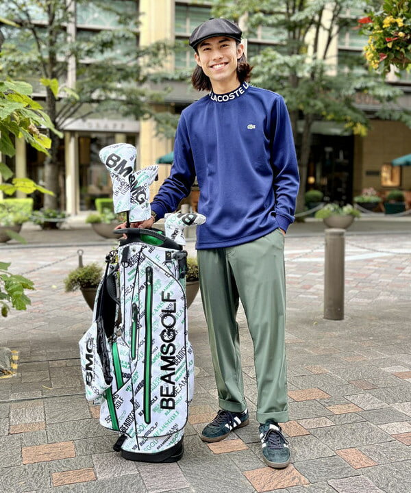 BEAMS GOLFの<MEN>LACOSTE * BEAMS GOLF / 別注 モックネックシャツを使ったコーディネート | Rakuten  Fashion(楽天ファッション／旧楽天ブランドアベニュー)1706598