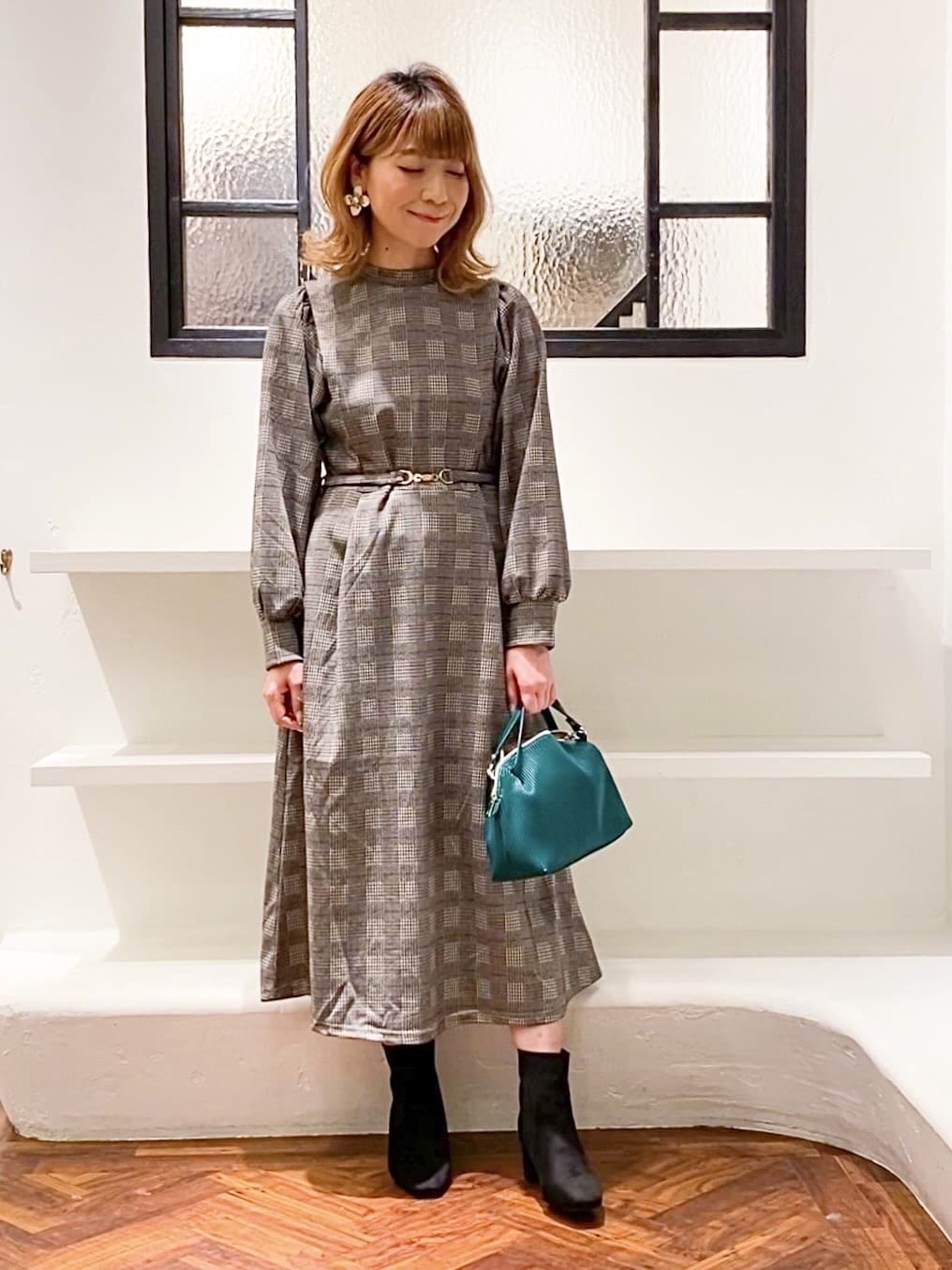 Groveの1枚でスタイルが決まる チェックジャカードクラシカルワンピースを使ったコーディネート Rakuten Fashion 楽天ファッション 旧楽天ブランドアベニュー