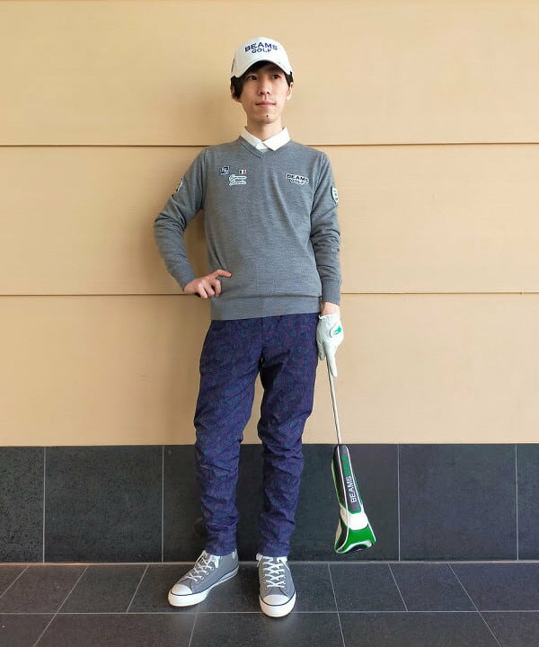 BEAMS GOLFの<MEN>BEAMS GOLF PURPLE LABEL / タラッティ 裏付き ニットを使ったコーディネート |  Rakuten Fashion(楽天ファッション／旧楽天ブランドアベニュー)1801618