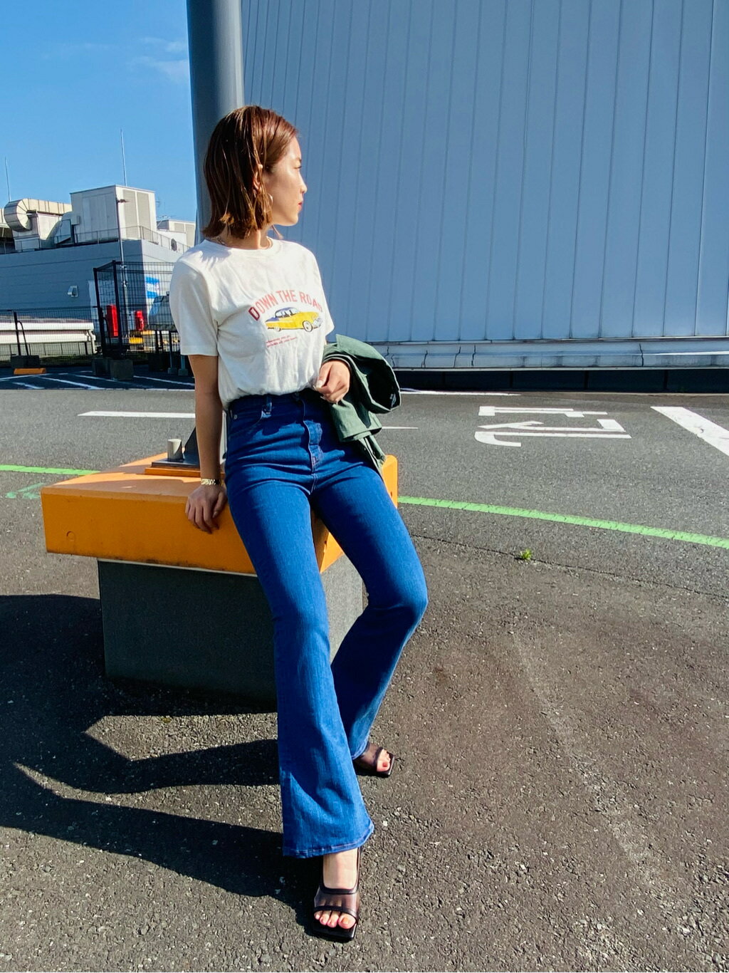 moussyのHW Rebirth FLARE L/BLUを使ったコーディネート | Rakuten 最大80%オフ通販 HW L/BLU FLARE Rebirth デニム/ジーンズ