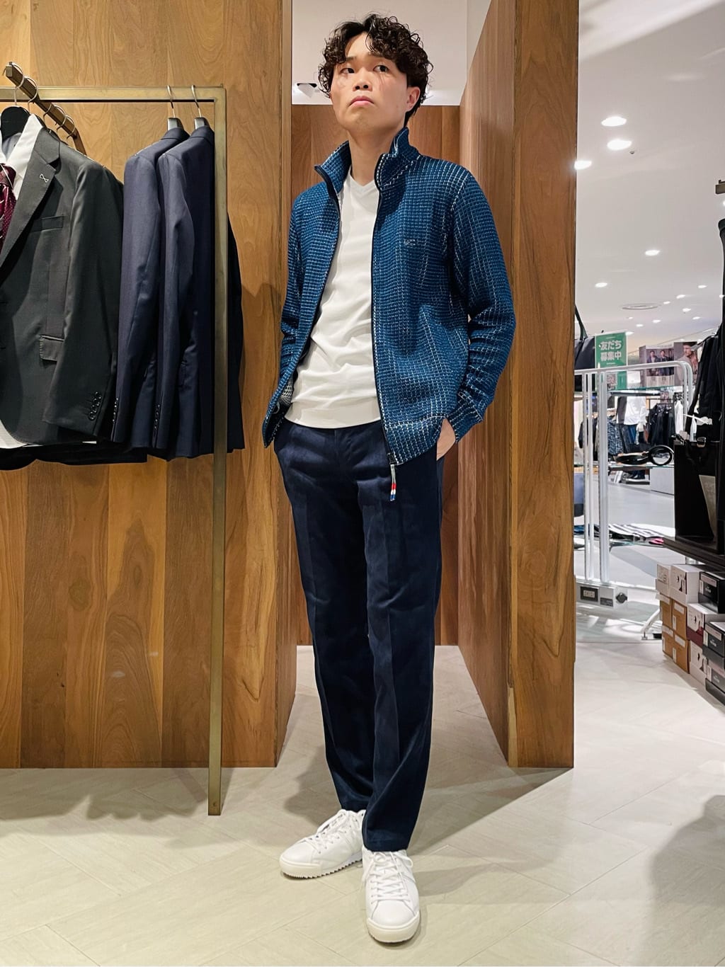 MEN'S BIGIの【ACTIVE TAILOR】シルケットスムースVネックカットソーを