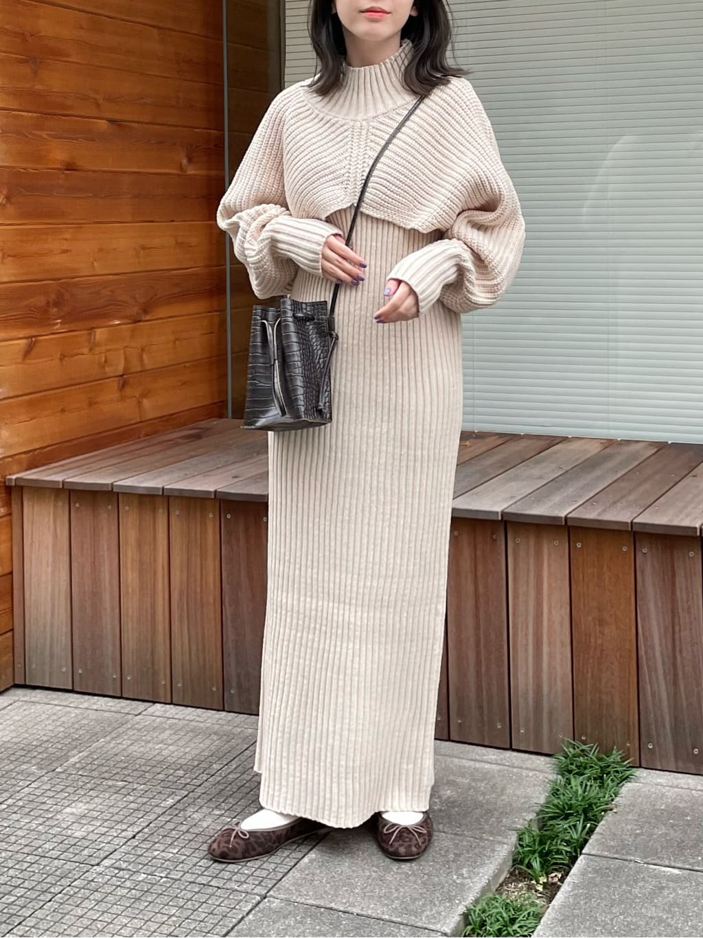 Ray Cassinのメランジオフタートルニット ニットワンピースセットを使ったコーディネート Rakuten Fashion 楽天ファッション 旧楽天ブランドアベニュー
