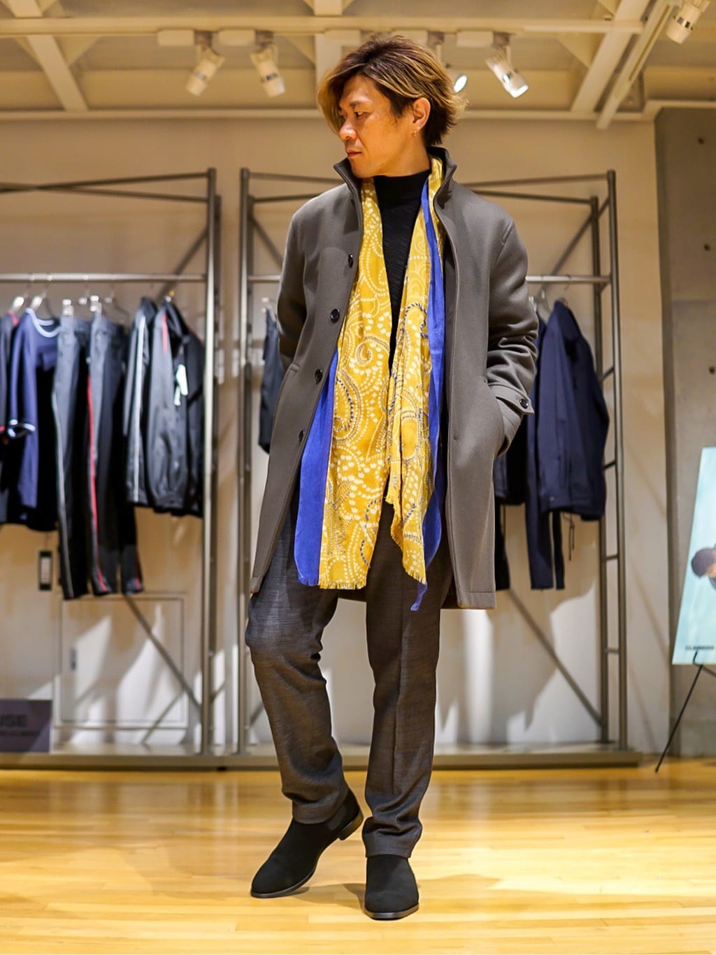 MEN'S BIGIの【俳優 渡部篤郎さん着用】Bellandi ファインウールメルトンコートを使ったコーディネートを紹介します。｜Rakuten Fashion(楽天ファッション／旧楽天ブランドアベニュー)1908503