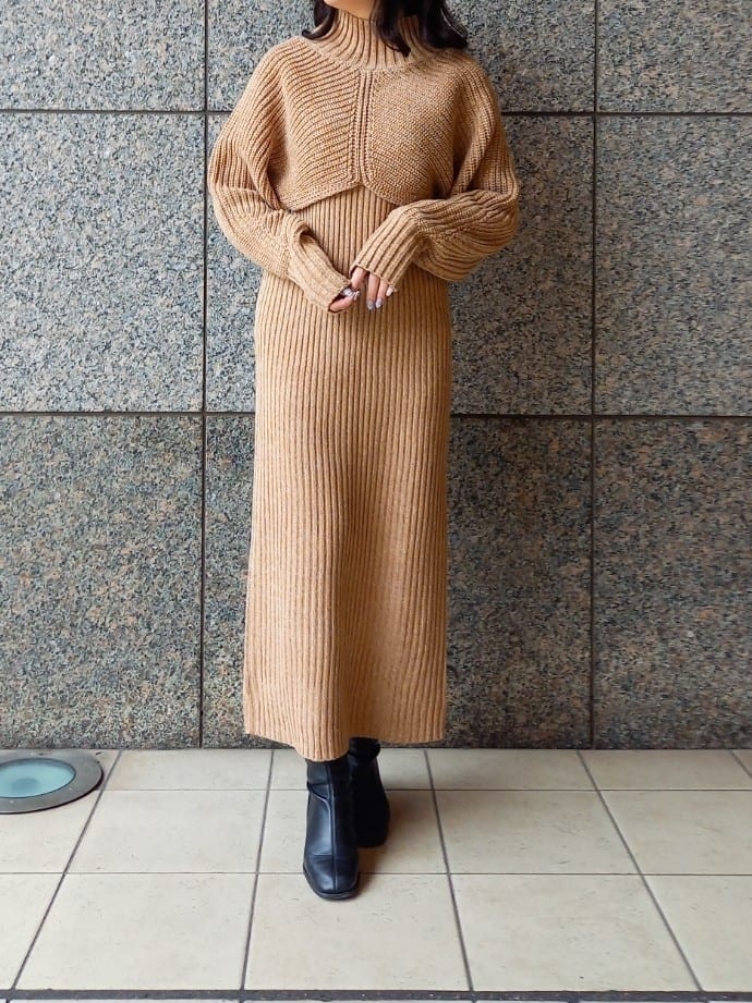 Ray Cassinのメランジオフタートルニット ニットワンピースセットを使ったコーディネート Rakuten Fashion 楽天ファッション 旧楽天ブランドアベニュー
