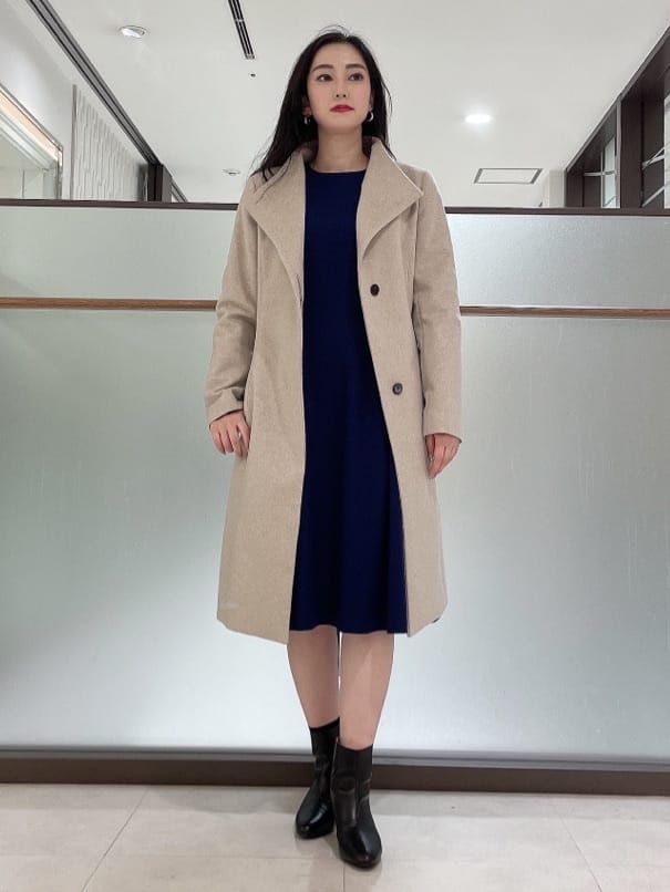 UNTITLED スタンドカラーコート グレー美品 - overracing.com.co