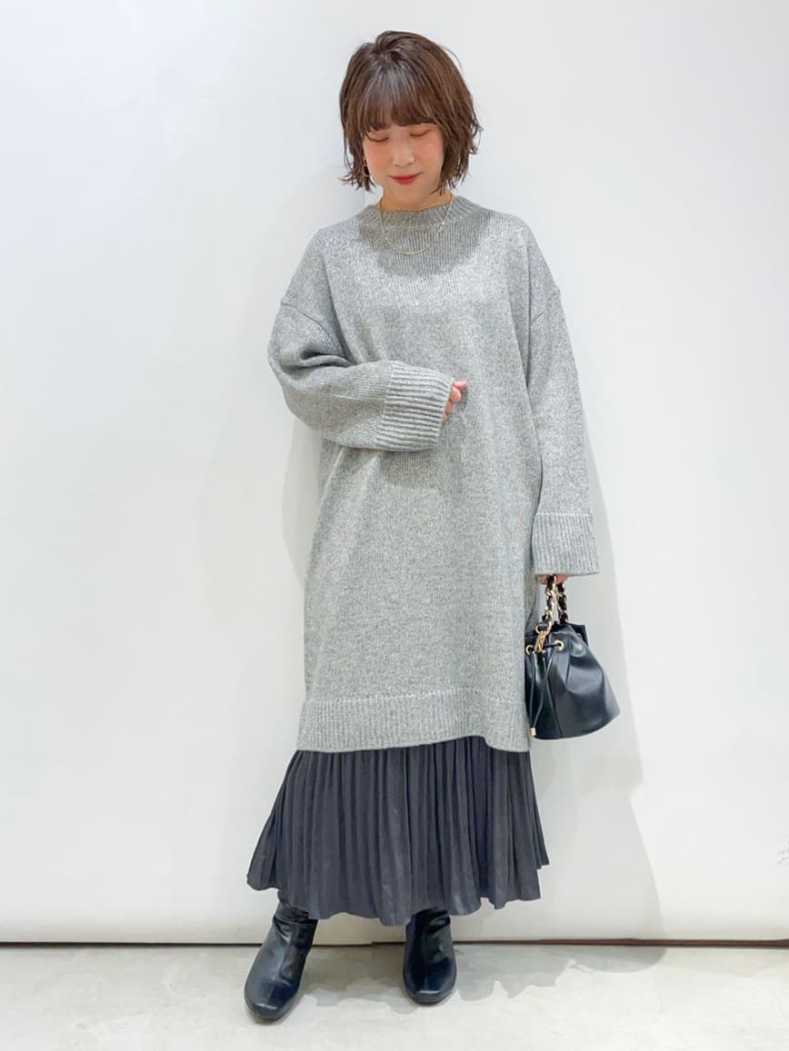 Opaque Clipのラメローゲージニットワンピースを使ったコーディネート Rakuten Fashion 楽天ファッション 旧楽天 ブランドアベニュー