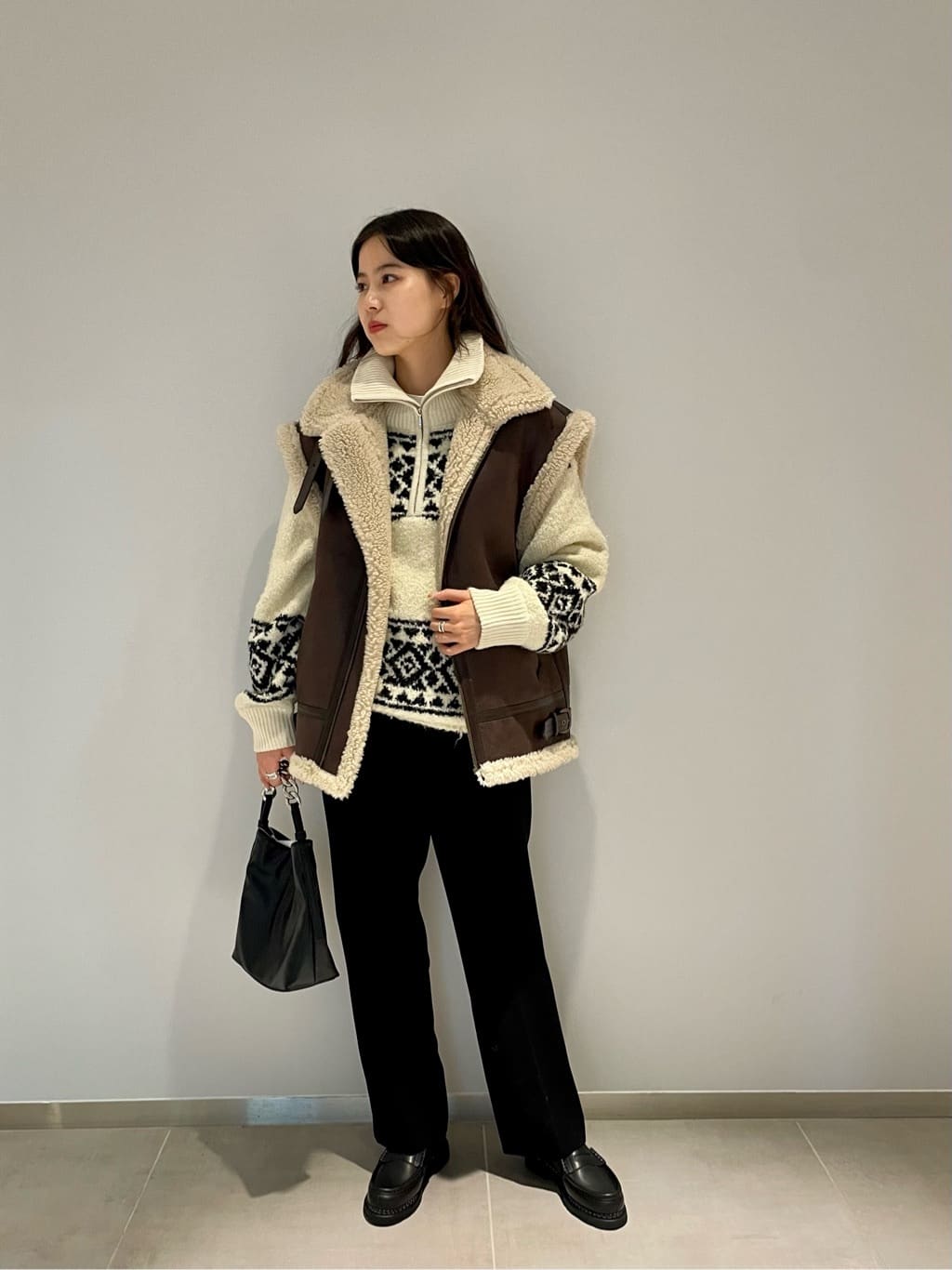 beauty&youth リングヤーンスノージャガードハーフジップセーター BEAUTY&YOUTH UNITED ARROWS（ビューティーアンドユース