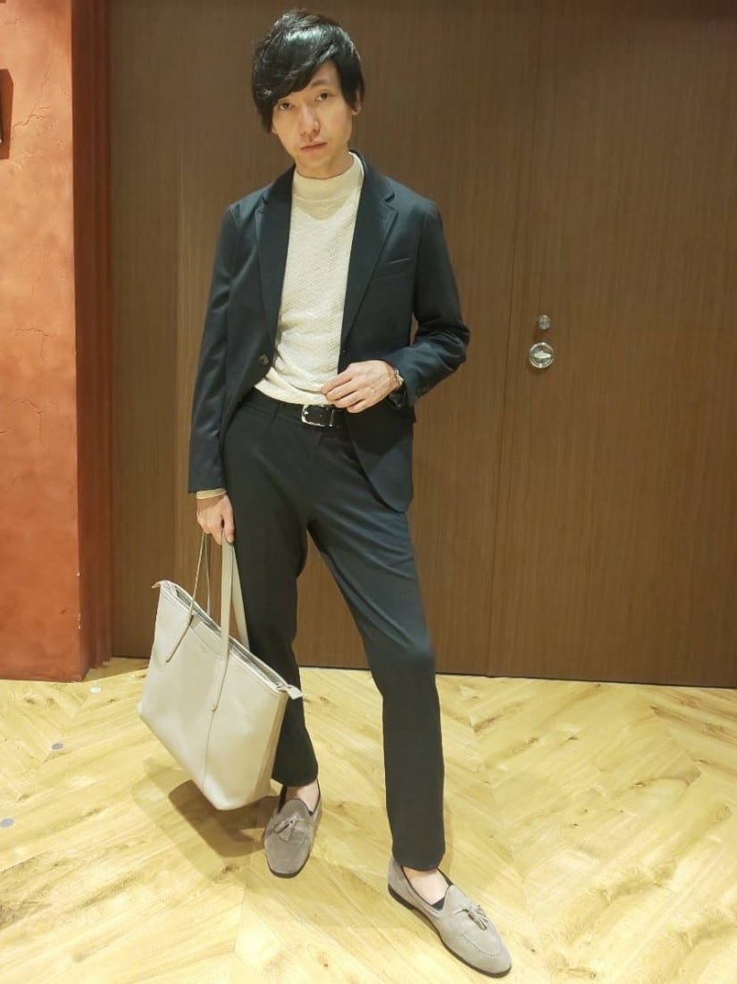 MEN'S BIGIの【ACTIVE TAILOR】エクストラTRジャージプリントジャケットを使ったコーディネートを紹介します。｜Rakuten Fashion(楽天ファッション／旧楽天ブランドアベニュー)2104482