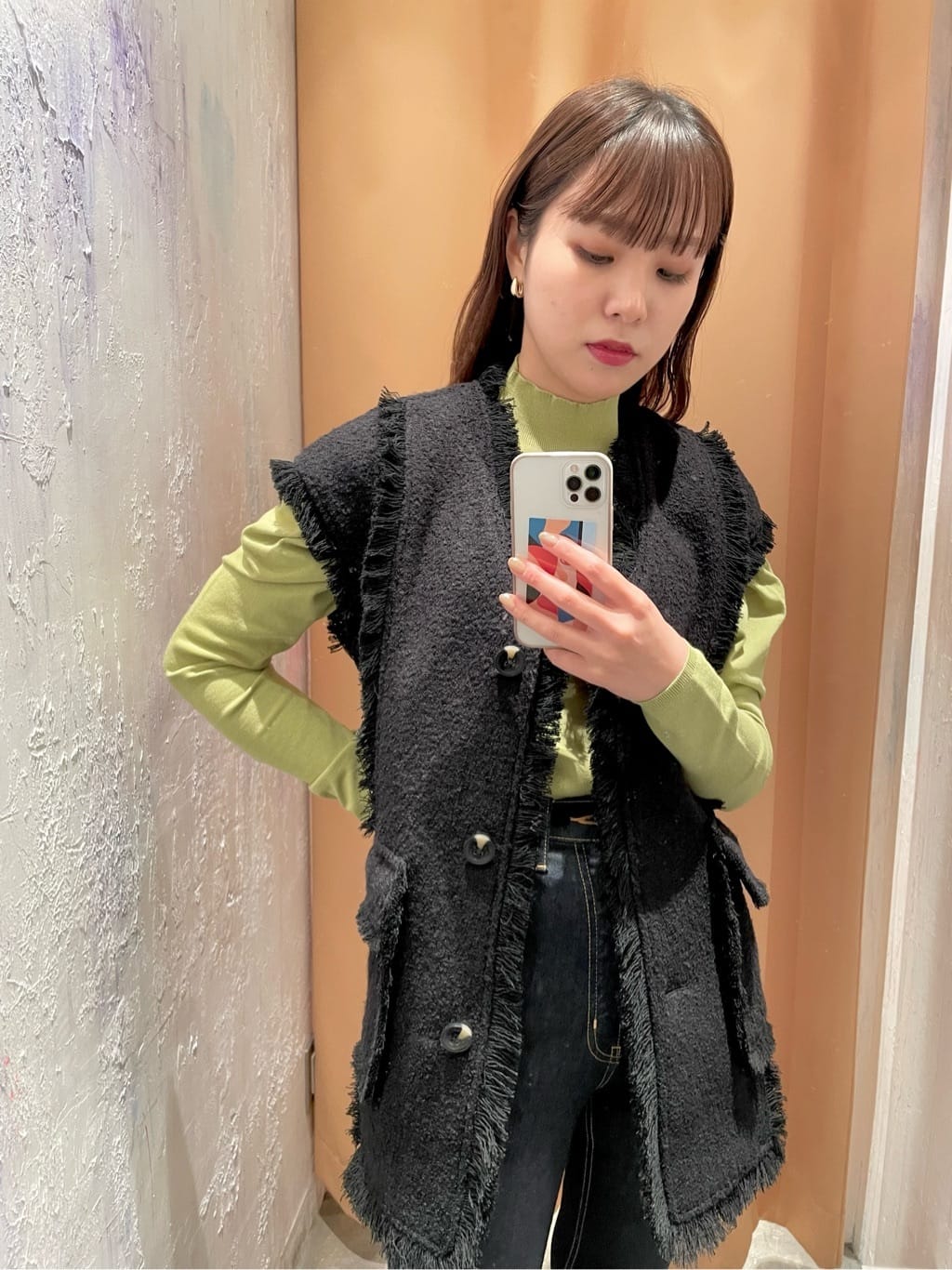 SLY☺︎ TWEED NO COLLAR VEST - ベスト