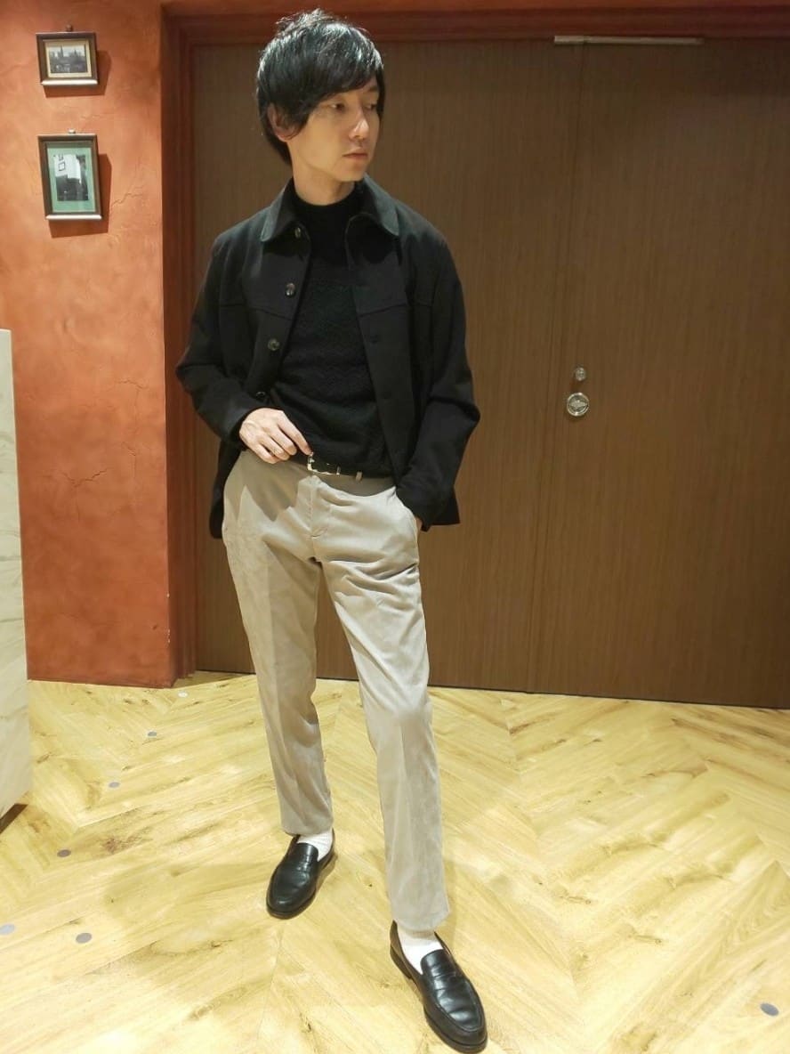 MEN'S BIGIのコマスエードストレッチスラックス【セットアップ対応】を使ったコーディネートを紹介します。｜Rakuten Fashion(楽天ファッション／旧楽天ブランドアベニュー)2122969