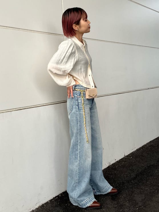 moussyのCUT OFF WIDE LEG STRAIGHTを使ったコーディネート | Rakuten