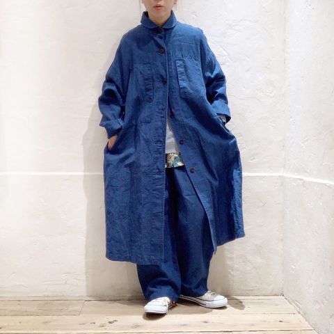 RNA-NのR4054 JAPAN LINEN Indigo アトリエパンツを使った