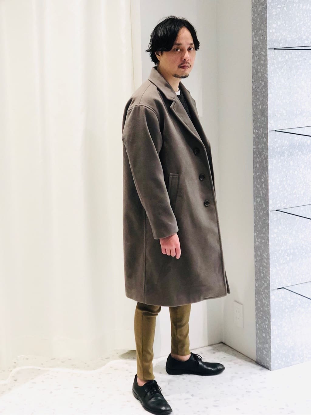 MEN'S BIGIの中空糸メルトンチェスターコートを使ったコーディネートを紹介します。｜Rakuten Fashion(楽天ファッション／旧楽天ブランドアベニュー)2201034
