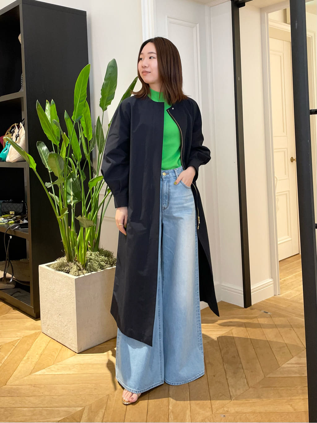 allureville | グログランフロントジップノーカラーコート | Rakuten