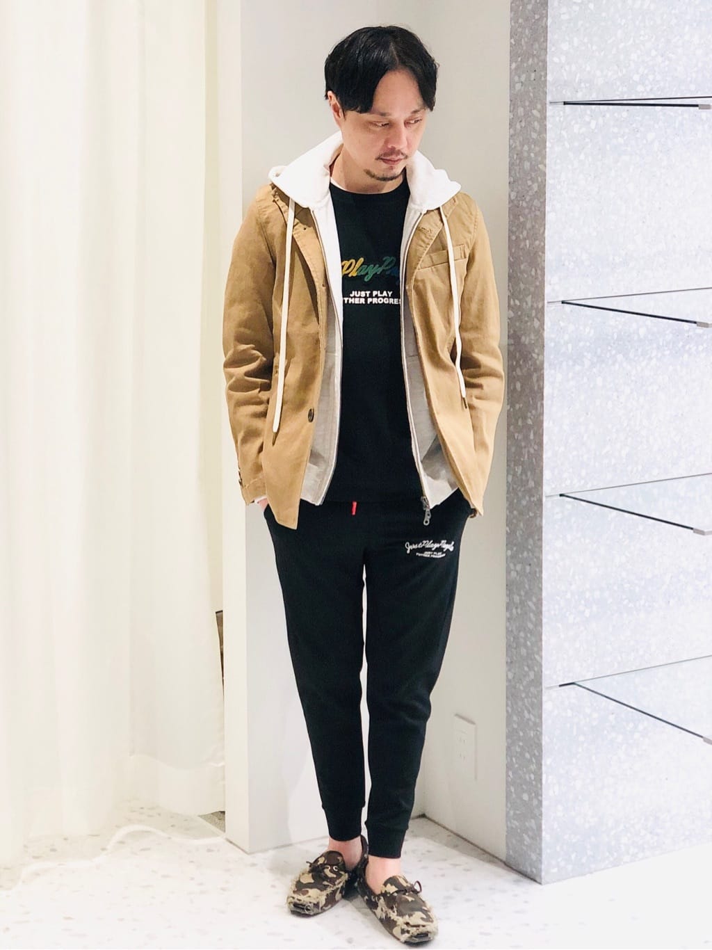 MEN'S BIGIの10.25ozストレッチデニムブルゾンを使ったコーディネートを紹介します。｜Rakuten Fashion(楽天ファッション／旧楽天ブランドアベニュー)2239303