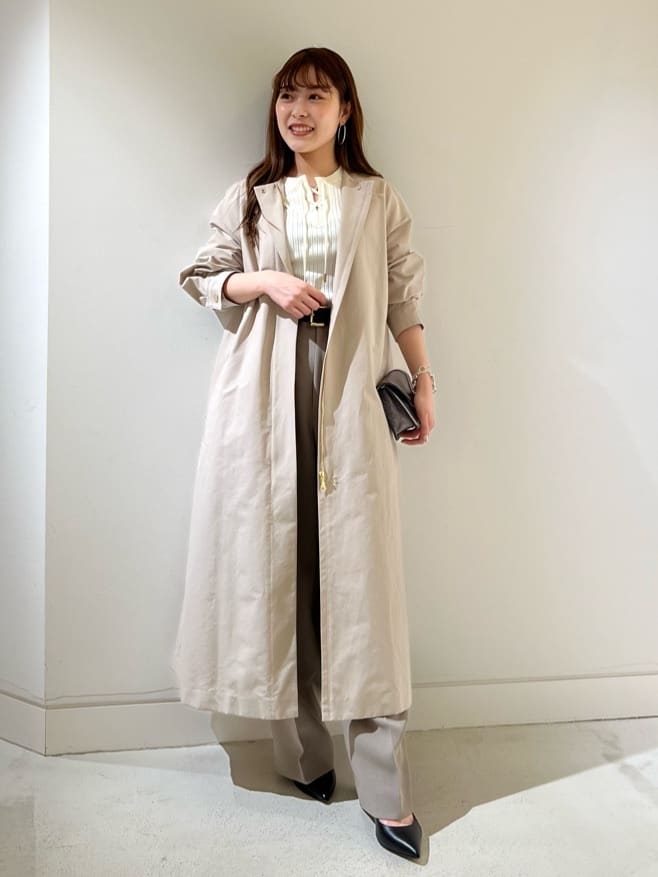 allureville | グログランフロントジップノーカラーコート | Rakuten