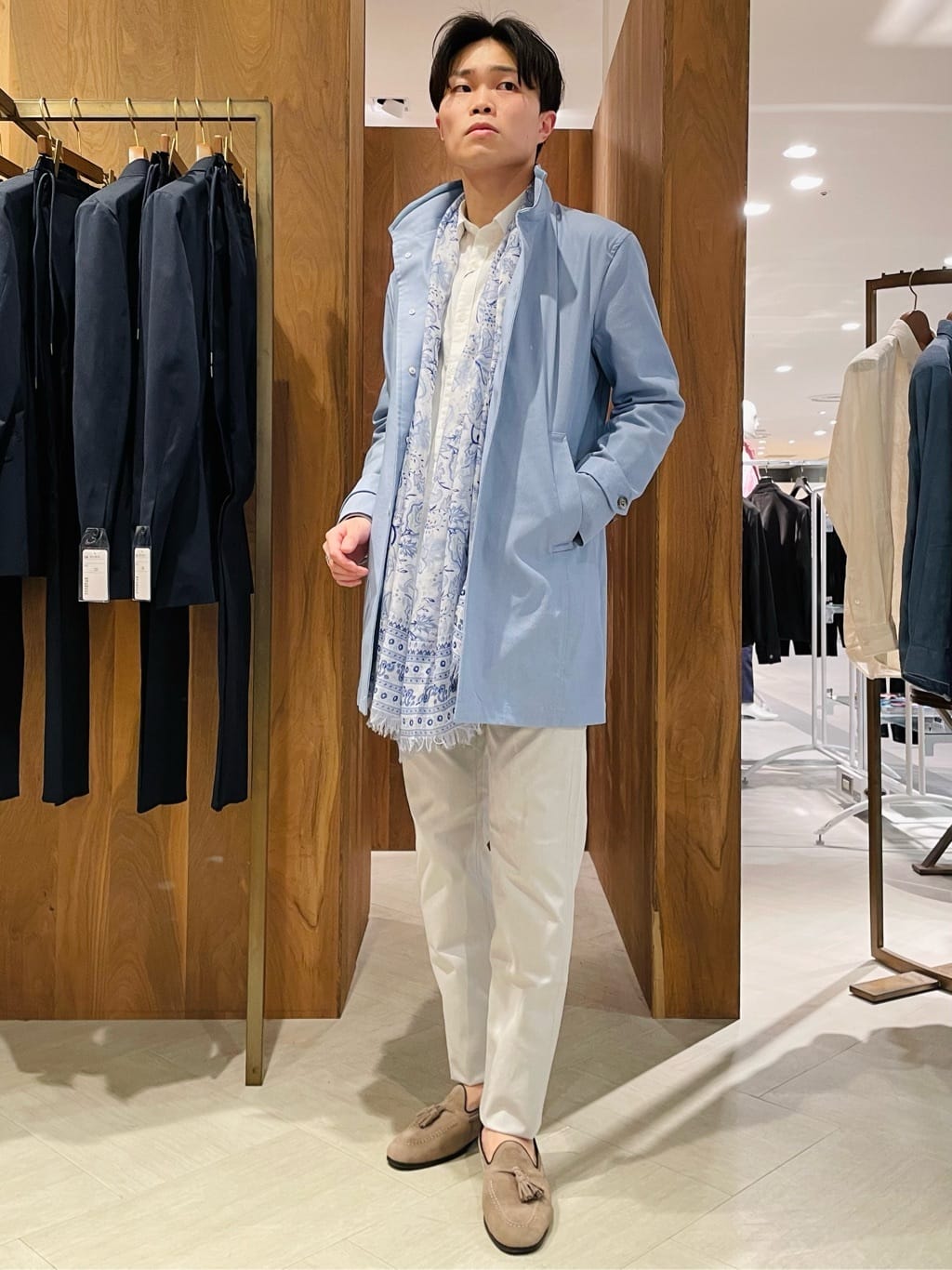MEN'S BIGIの\大定番/ オンオフ兼用ストレッチスラックス made in japanを使ったコーディネートを紹介します。｜Rakuten Fashion(楽天ファッション／旧楽天ブランドアベニュー)2291792
