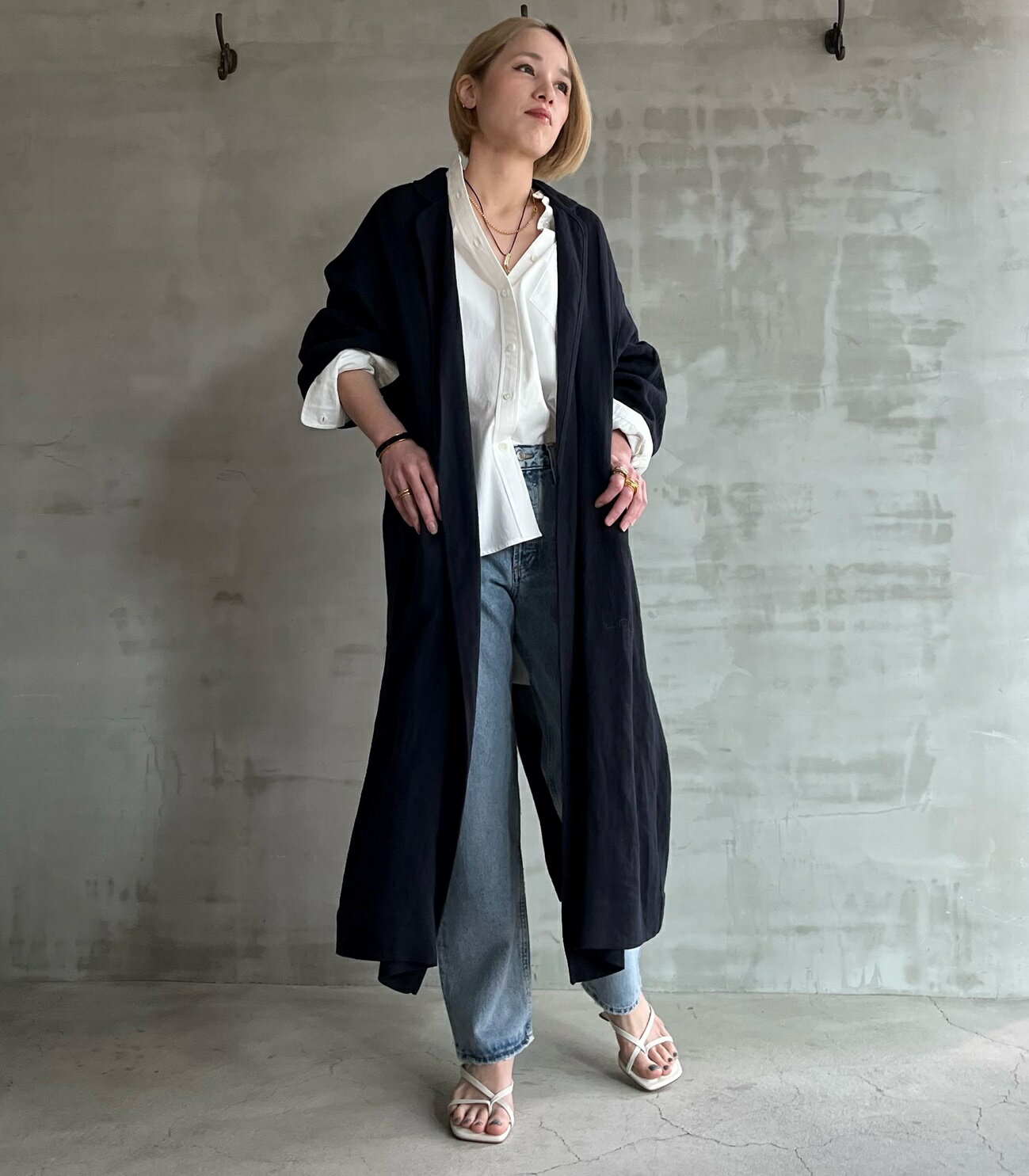 エリオポール 大草直子 DUNGAREES LINEN OVER COAT 純正割 radimmune.com