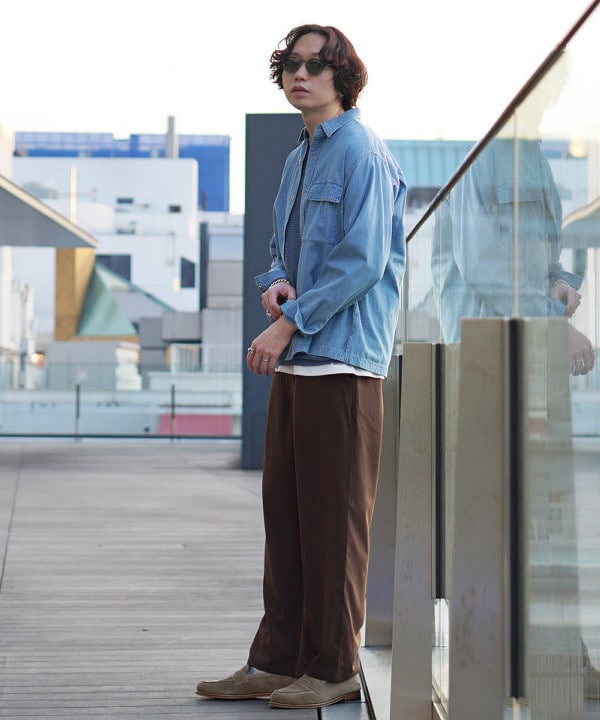 BEAMS OUTLETの【WEB限定/UNISEX】B:MING by BEAMS / 12ゲージ メッシュ ショート スリーブ ニットを使ったコーディネートを紹介します。｜Rakuten Fashion(楽天ファッション／旧楽天ブランドアベニュー)2323846